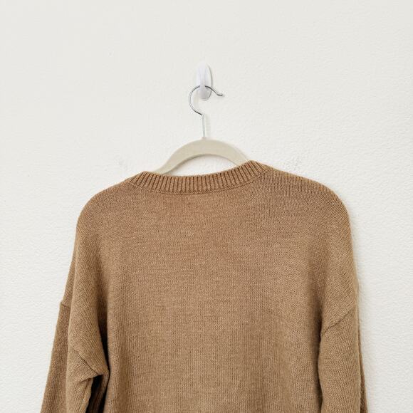 [Anthropologie] Brown Oh Deer Crew Neck Reindeer Sweater Holiday XSP XS Petite - Picture 5 of 11